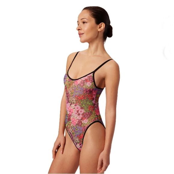 Parade Mesh Unlined Floral Print Bodysuit Lingerie Size M - Picture 4 of 8